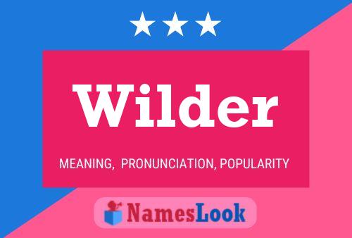 Wilder Name Poster
