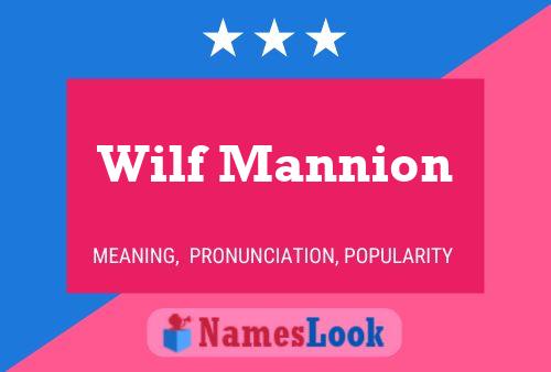 Wilf Mannion Name Poster