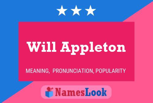 Will Appleton Name Poster