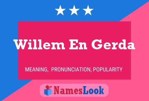 Willem En Gerda Name Poster