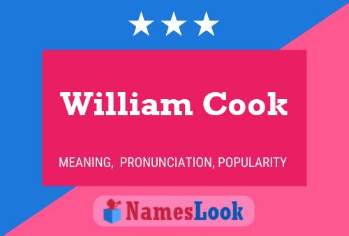 William Cook Name Poster