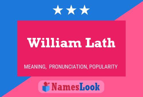 William Lath Name Poster