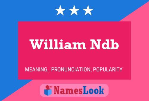 William Ndb Name Poster