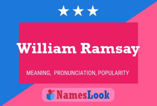 William Ramsay Name Poster