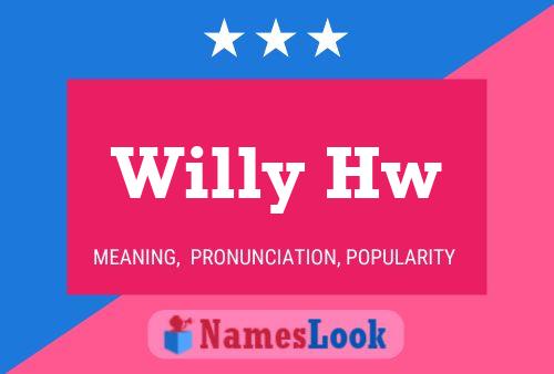 Willy Hw Name Poster