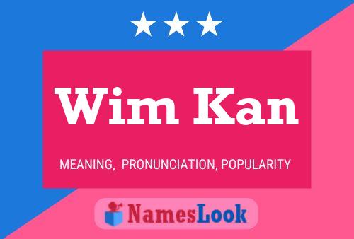 Wim Kan Name Poster