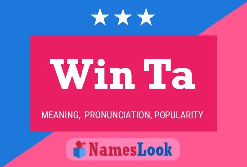 Win Ta Name Poster