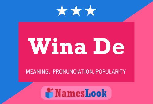 Wina De Name Poster