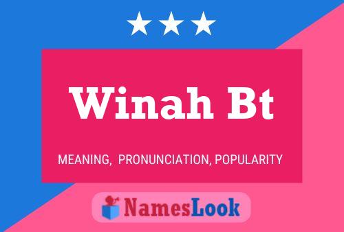 Winah Bt Name Poster