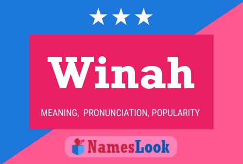 Winah Name Poster