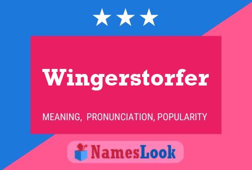 Wingerstorfer Name Poster