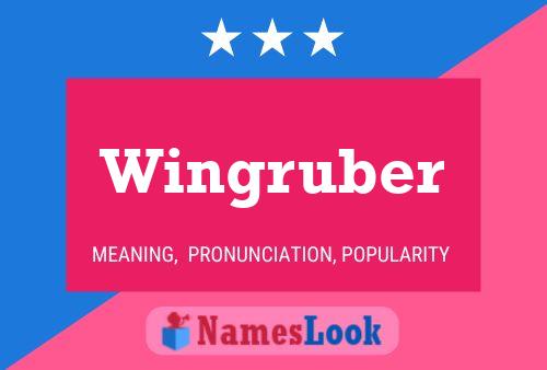 Wingruber Name Poster