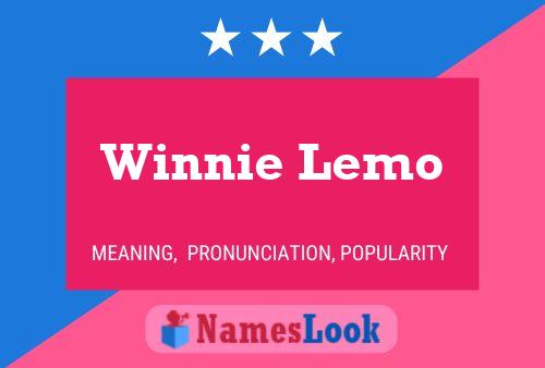 Winnie Lemo Name Poster