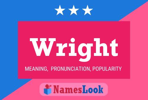 Wright Name Poster