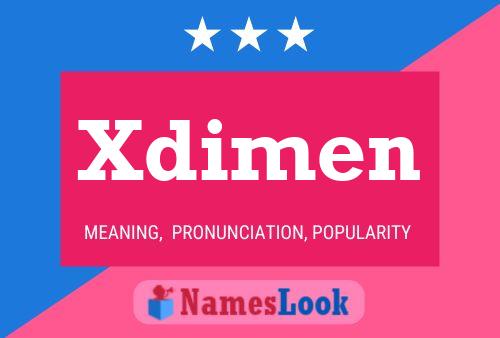 Xdimen Name Poster