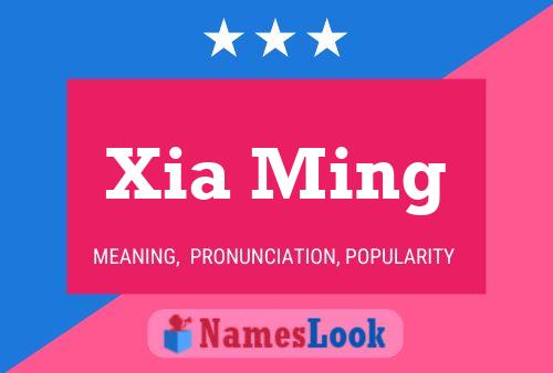 Xia Ming Name Poster