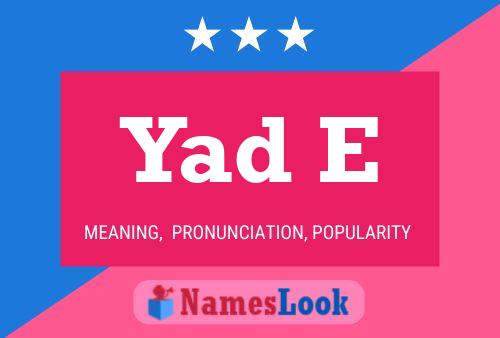 Yad E Name Poster