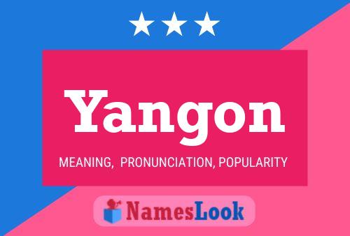 Yangon Name Poster