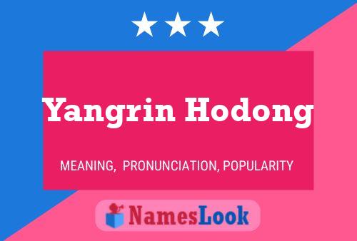 Yangrin Hodong Name Poster