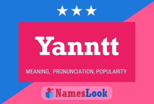 Yanntt Name Poster