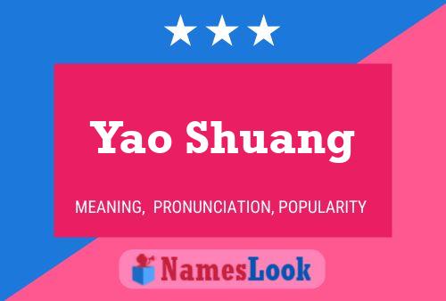 Yao Shuang Name Poster