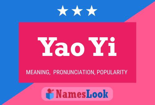 Yao Yi Name Poster