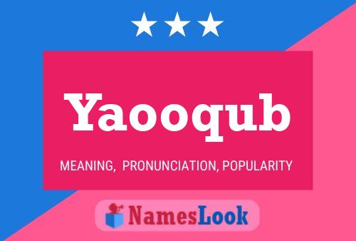 Yaooqub Name Poster