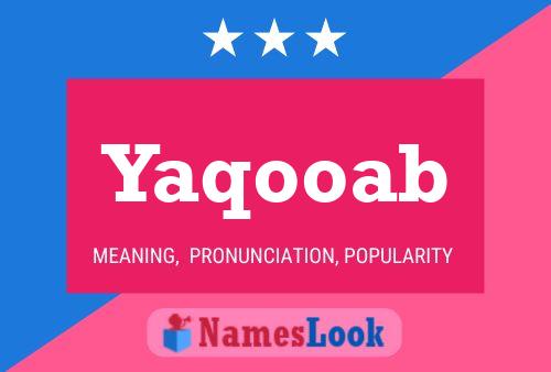 Yaqooab Name Poster