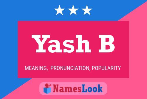 Yash B Name Poster