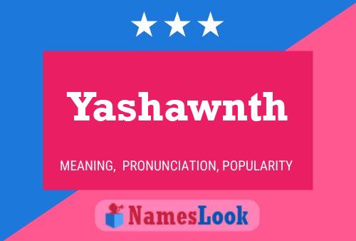 Yashawnth Name Poster