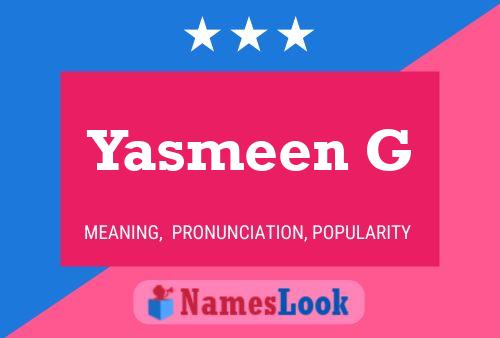 Yasmeen G Name Poster