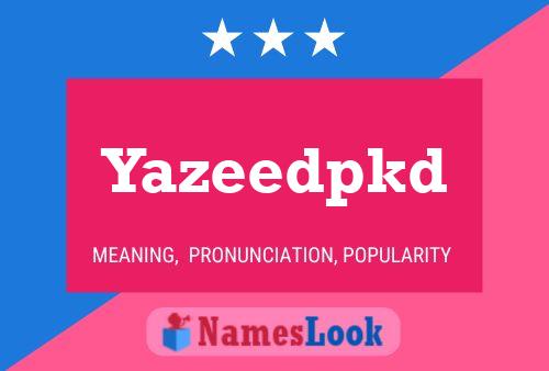 Yazeedpkd Name Poster