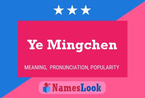 Ye Mingchen Name Poster