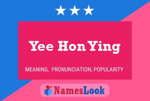 Yee Hon Ying Name Poster