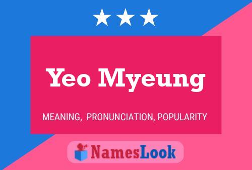 Yeo Myeung Name Poster