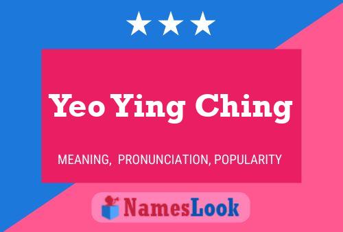 Yeo Ying Ching Name Poster