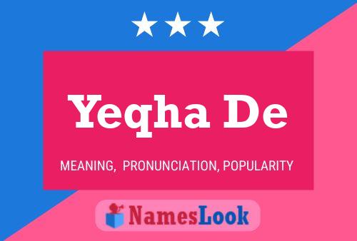 Yeqha De Name Poster