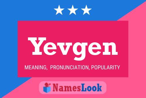 Yevgen Name Poster