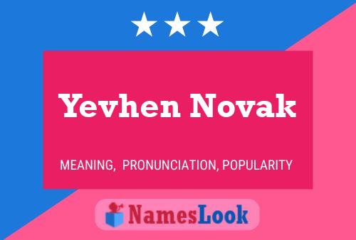 Yevhen Novak Name Poster