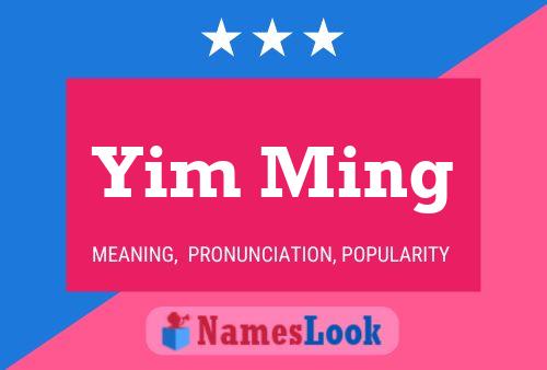 Yim Ming Name Poster