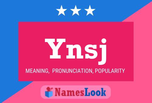 Ynsj Name Poster