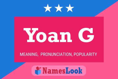 Yoan G Name Poster