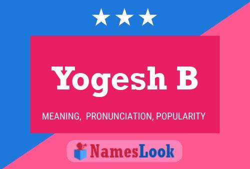 Yogesh B Name Poster