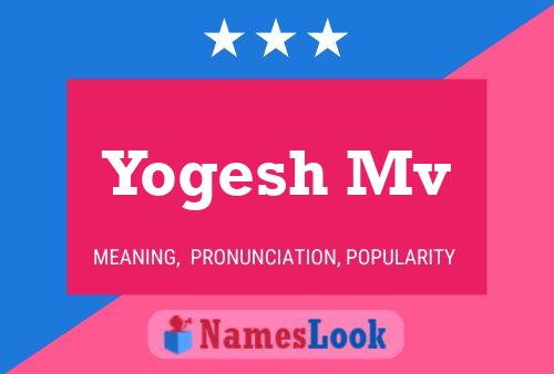 Yogesh Mv Name Poster