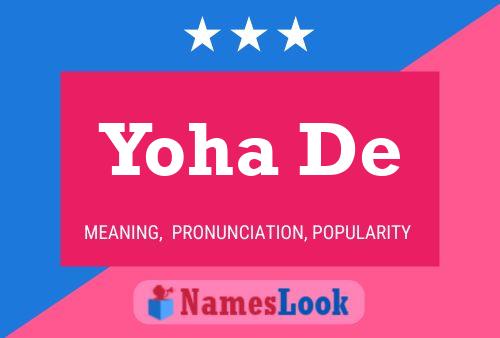 Yoha De Name Poster