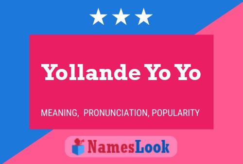 Yollande Yo Yo Name Poster