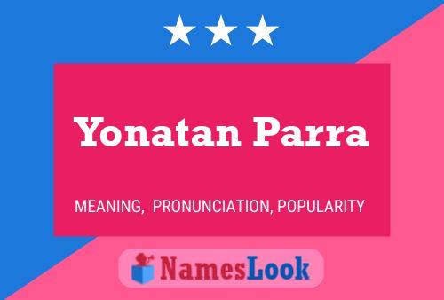 Yonatan Parra Name Poster