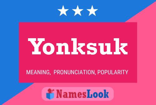 Yonksuk Name Poster