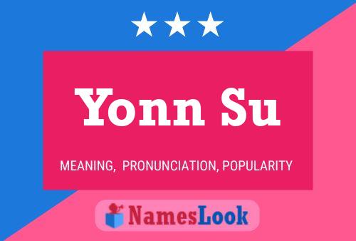 Yonn Su Name Poster