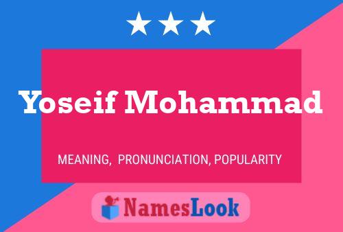 Yoseif Mohammad Name Poster